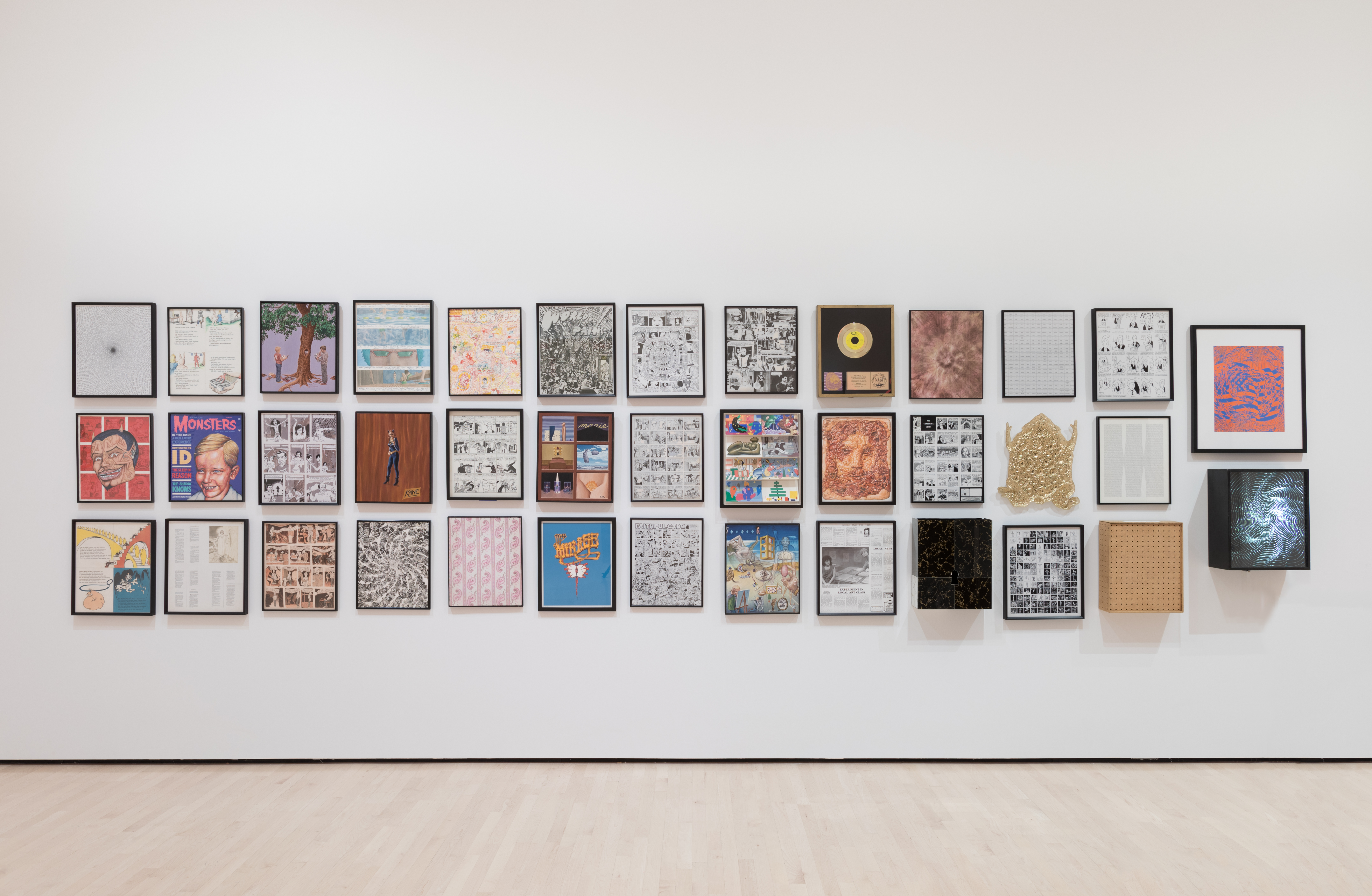 Michigan Stories: Mike Kelley and Jim Shaw, installation view at the MSU Broad, 2017. Photo: Eat Pomegranate Photography