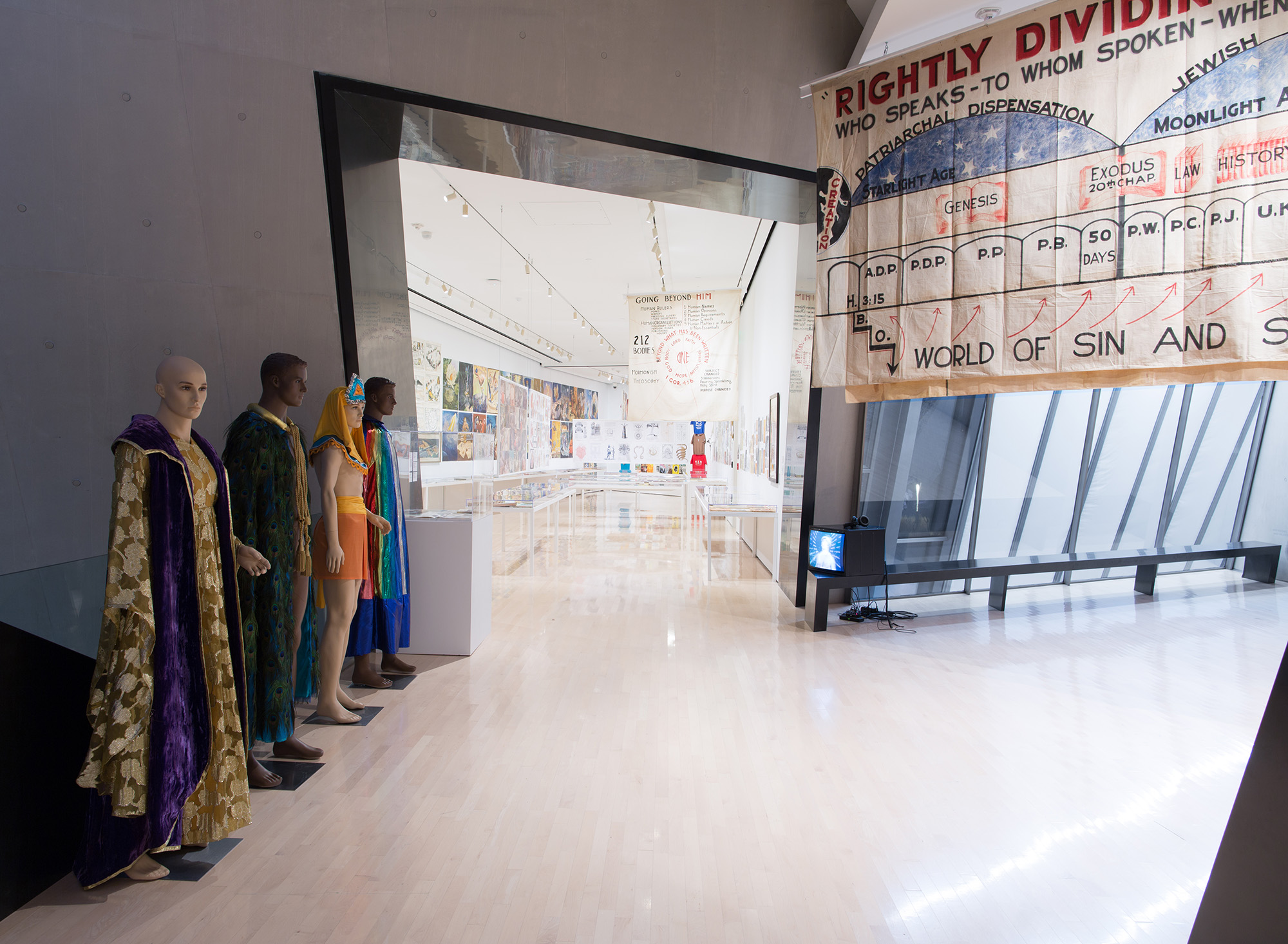 Michigan Stories:<i> Mike Kelley and Jim Shaw</i>, installation view at the Eli and Edythe Broad Art Museum at Michigan State University, 2017. Photo: Eat Pomegranate Photography
