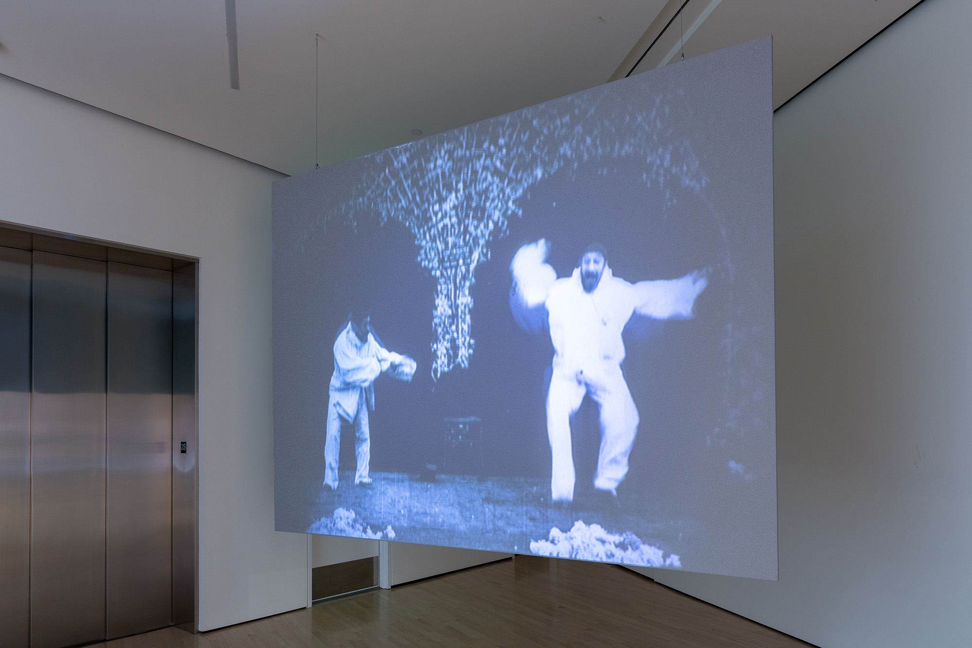L to R: Ugo Rondinone, <i>​Clockwork for Oracles II</i>​, 2008, courtesy the artist and Gladstone Gallery, New York and Brussels; Jonathan Monk, ​<i>Second Hand Daily Exchange</i>​, 2006, courtesy the artist and Lisson Gallery, New York and London; Wolf Vostell, ​<i>Betonbuch​ (Concrete Book)</i>, 1971, University of Chicago Library, Special Collections Research Center; installation view at the MSU Broad, 2017. Photo: MSU Broad