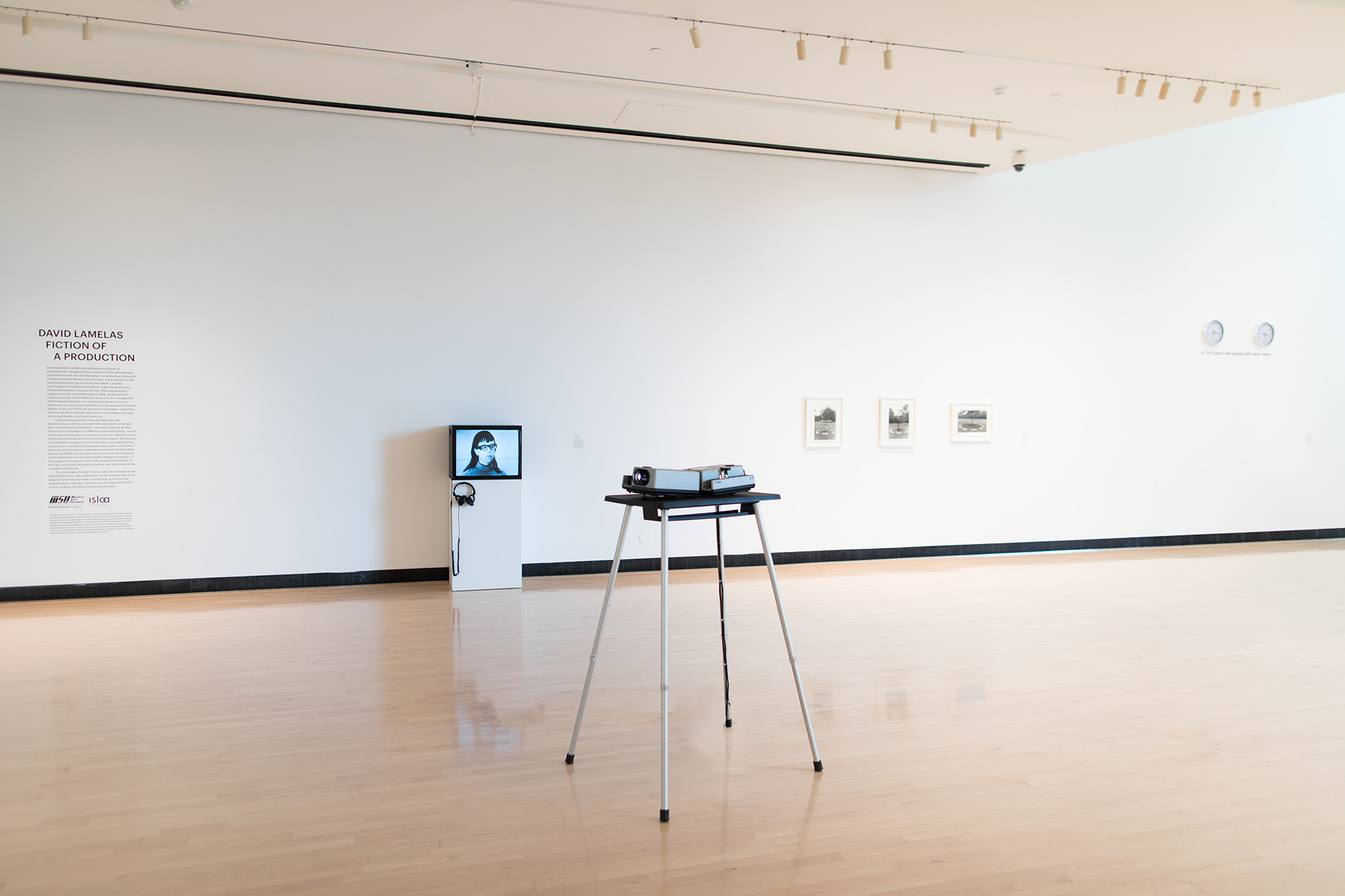 <i>David Lamelas: Fiction of a Production</i>, installation view at the Eli and Edythe Broad Art Museum at Michigan State University, 2018. Photo: Eat Pomegranate Photography