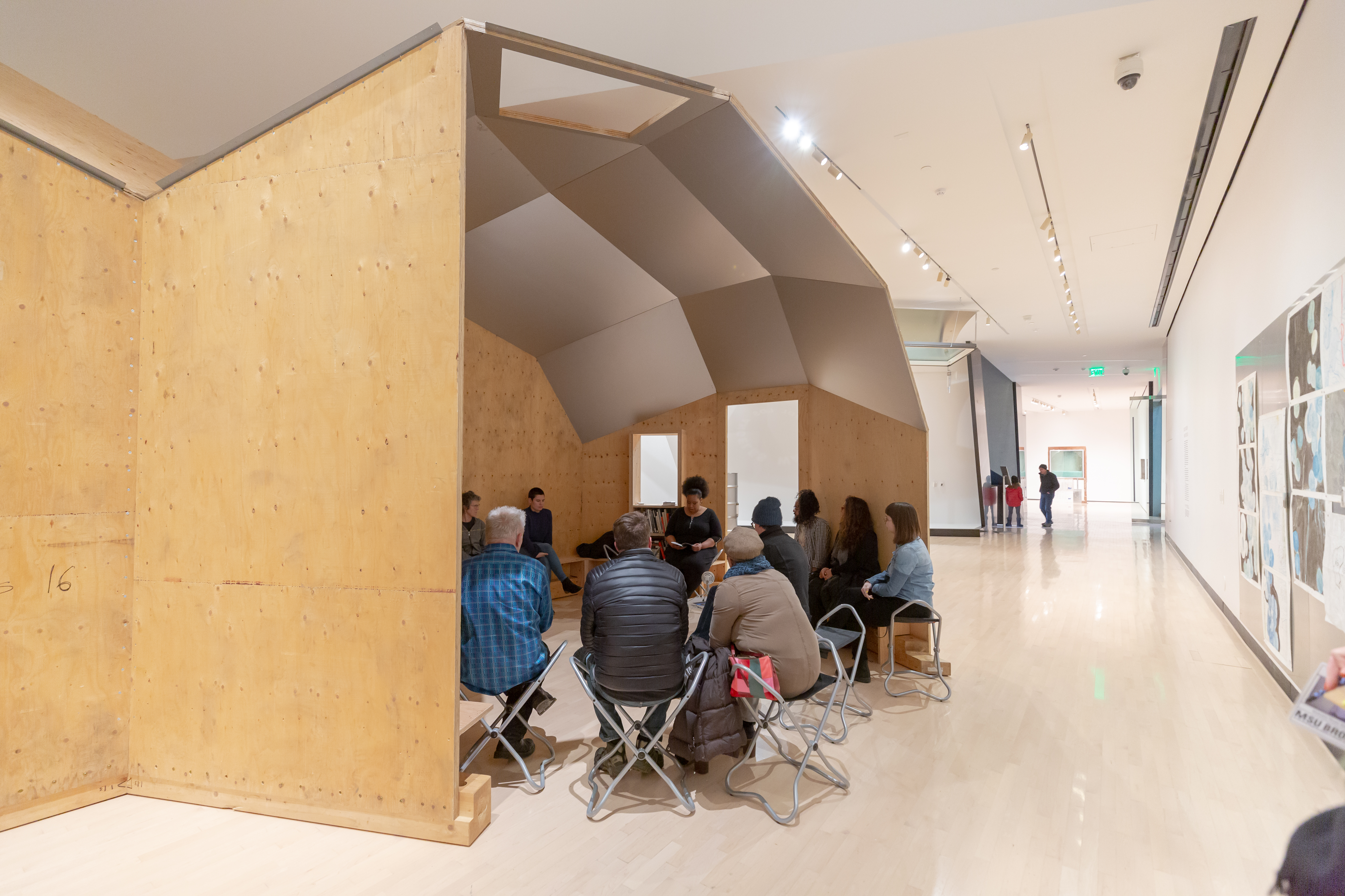 <i>Oscar Tuazon: Water School</i>, installation view at the Eli and Edythe Broad Art Museum at Michigan State University, 2019. Photo: Aaron Word/MSU Broad
