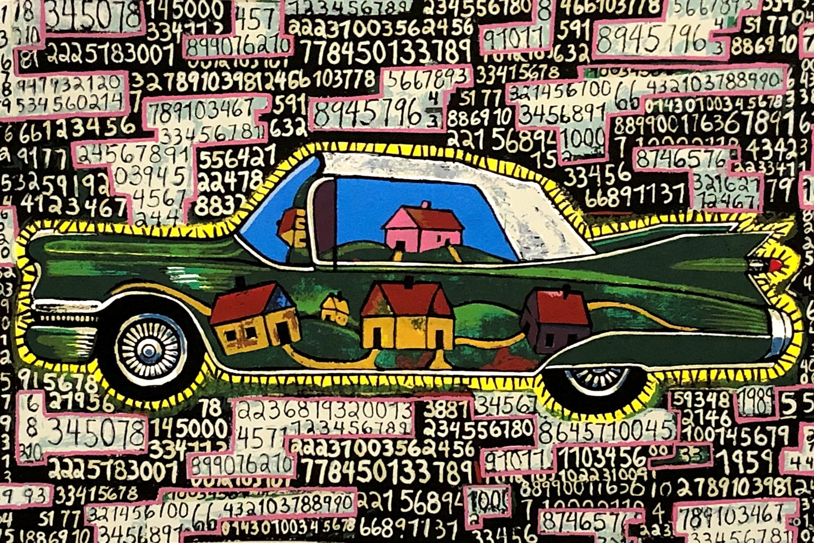 Luiz Cruz Azaceta, <i>Lotto: The American Dream</i>, from the portfolio <i>10: Artist as Catalyst</i>, 1992. Eli and Edythe Broad Art Museum, Michigan State University, purchase, funded by the Office of the Vice President for Research and Graduate Studies