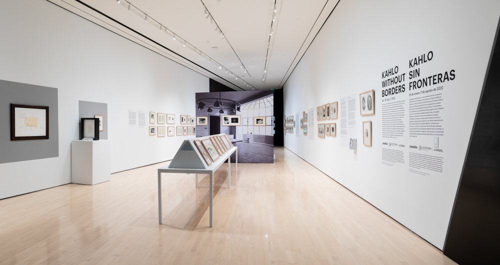<i>Kahlo Without Borders</i> installation view at the Eli and Edythe Broad Art Museum at Michigan State University, 2022. Photo: Eat Pomegranate Photography